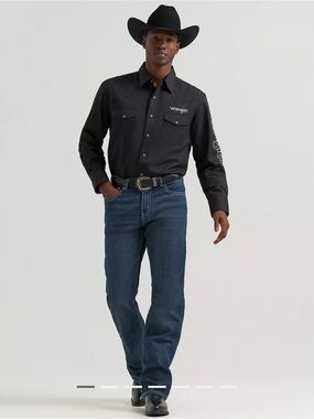 Wrangler 20X No. 42 Vintage Glasgow Bootcut Jeans Men’s 32x36 Stretch Dark Wash